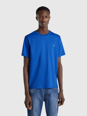 Benetton, Cotton Basic T-shirt, size XS, Bright Blue, Men United Colors of Benetton