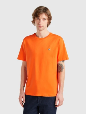 Benetton, Cotton Basic T-shirt, size XS, Orange, Men United Colors of Benetton