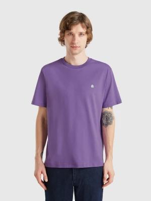 Benetton, Organic Cotton Basic T-shirt, size XS, Violet, Men United Colors of Benetton