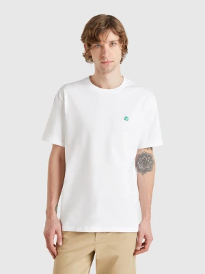 Benetton, Cotton Basic T-shirt, size XS, White, Men United Colors of Benetton