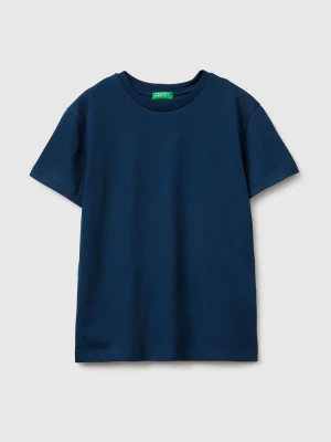 Benetton, Organic Cotton Printed T-shirt, Size: XL, Dark Blue, Kids United Colors of Benetton