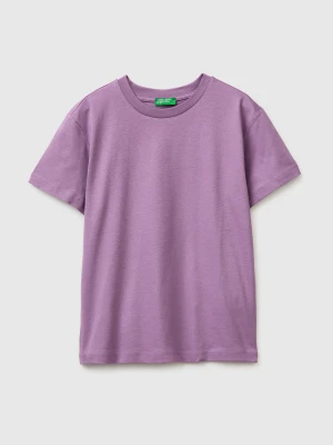 Benetton, Organic Cotton Printed T-shirt, Size: XL, Violet, Kids United Colors of Benetton