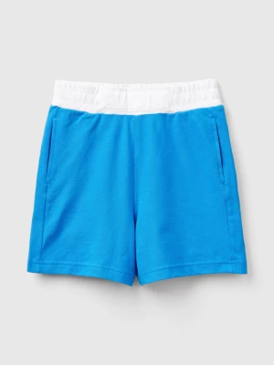 Benetton, Organic Cotton Shorts, size 2XL, Blue, Kids United Colors of Benetton