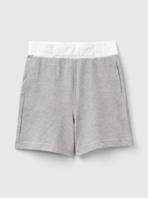 Benetton, Organic Cotton Shorts, size S, Light Gray, Kids United Colors of Benetton