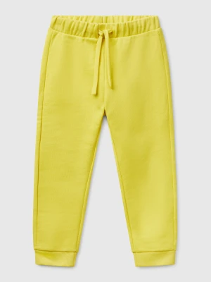 Benetton, Cotton Sweatpants With Logo, size 104, Lime, Kids United Colors of Benetton