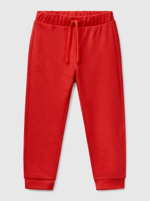 Zdjęcie produktu Benetton, Cotton Sweatpants With Logo, size 116, Red, Kids United Colors of Benetton