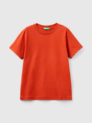 Benetton, Organic Cotton T-shirt, size 2XL, Brick Red, Kids United Colors of Benetton