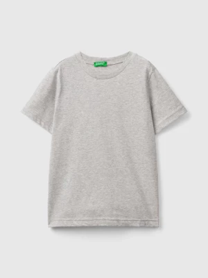 Benetton, Organic Cotton T-shirt, size 2XL, Light Gray, Kids United Colors of Benetton