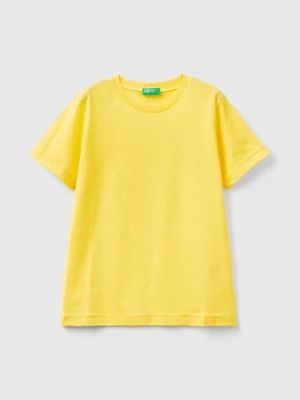 Benetton, Organic Cotton T-shirt, size 2XL, Yellow, Kids United Colors of Benetton
