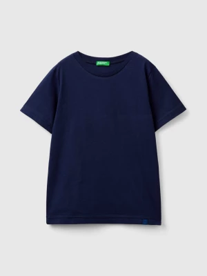 Benetton, Organic Cotton T-shirt, size 3XL, Dark Blue, Kids United Colors of Benetton