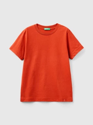 Benetton, Organic Cotton T-shirt, size L, Brick Red, Kids United Colors of Benetton