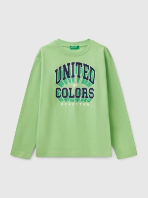 Benetton, Organic Cotton T-shirt, size XL, Green, Kids United Colors of Benetton