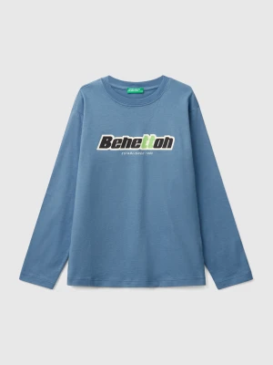 Benetton, Organic Cotton T-shirt, size XL, Light Blue, Kids United Colors of Benetton