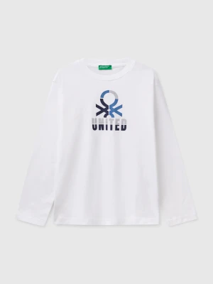 Benetton, Organic Cotton T-shirt, size XL, White, Kids United Colors of Benetton