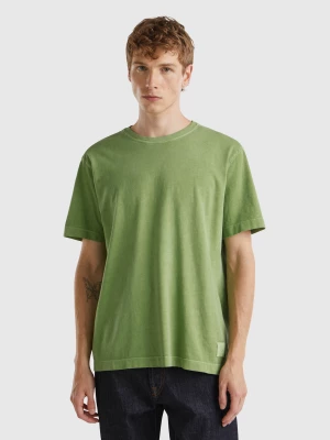 Benetton, Organic Cotton T-shirt, size S, Military Green, Men United Colors of Benetton