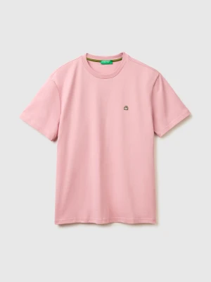 Benetton, Organic Cotton T-shirt, Size: XS, Soft Pink, Men United Colors of Benetton