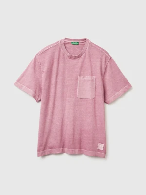 Benetton, Oversized Cotton T-shirt, Size: XS, Pink, Men United Colors of Benetton