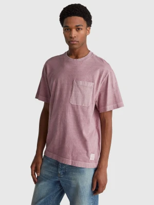 Benetton, Oversized Cotton T-shirt, Size: XS, Pink, Men United Colors of Benetton