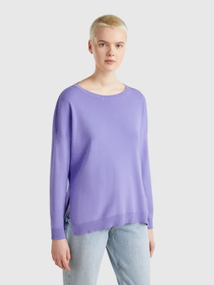 Benetton, Oversized Fit Cotton Sweater, size XS, Periwinkle, Women United Colors of Benetton