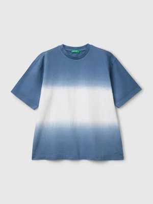 Benetton, Oversized Fit Dip-dye T-shirt, size XL, Blue, Kids United Colors of Benetton
