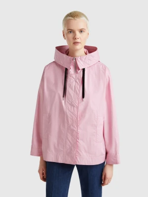 Benetton, Oversized Fit Nylon Jacket, size XXS, Pink, Women United Colors of Benetton