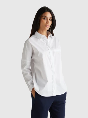 Benetton, Oversized Fit Shirt, Size: S, White, Women United Colors of Benetton