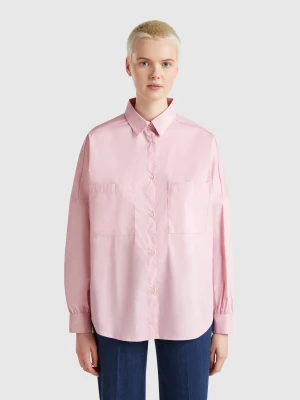 Benetton, Oversized Fit Shirt, size XXS, Pink, Women United Colors of Benetton