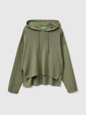 Benetton, Oversized Fit Sweater With Hood, Size: XS, Women United Colors of Benetton