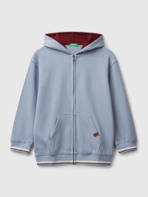 Benetton, Oversized Fit Sweatshirt With Print, size XL, Light Blue, Kids United Colors of Benetton