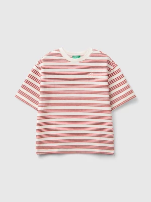 Benetton, Oversized Striped T-shirt, size 2XL, Creamy White, Kids United Colors of Benetton