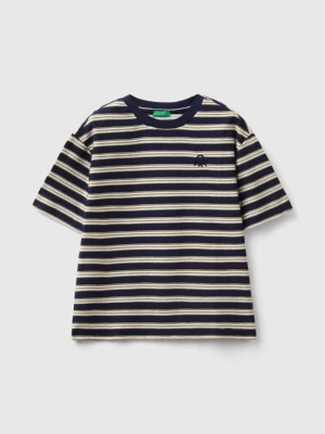 Benetton, Oversized Striped T-shirt, size 3XL, Dark Blue, Kids United Colors of Benetton