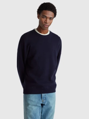 Benetton, Oversized Sweater, Size: XS, Dark Blue, Men United Colors of Benetton