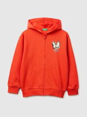 Benetton, Oversized Sweatshirt With Print, Size: XL, Kids United Colors of Benetton