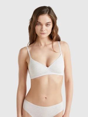 Benetton, Padded Bra In Cotton, size 1°, Light Gray, Women United Colors of Benetton