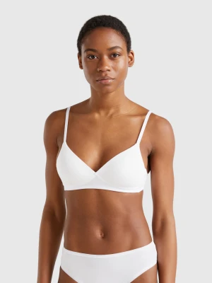 Benetton, Padded Bra In Cotton, size 1°, White, Women United Colors of Benetton