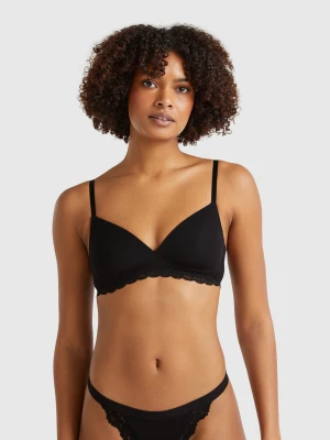 Benetton, Padded Bra In Stretch Modal®, size , Black, Women United Colors of Benetton