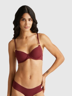 Benetton, Padded Bra With Underwire, Burgundy, Women United Colors of Benetton