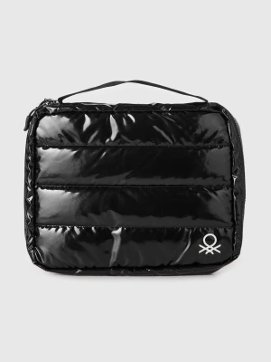 Benetton, Padded Fabric Pouch, Size: OS, Black, Women United Colors of Benetton