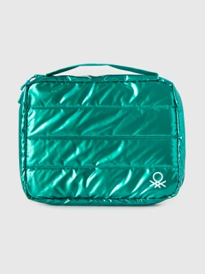 Benetton, Padded Fabric Pouch, Size: OS, Green, Women United Colors of Benetton