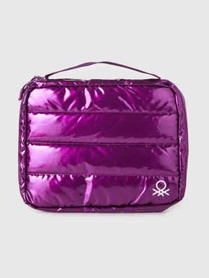 Benetton, Padded Fabric Pouch, Size: OS, Plum, Women United Colors of Benetton