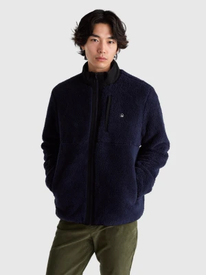 Benetton, Padded Fleece Jacket, Size: S, Dark Blue, Men United Colors of Benetton