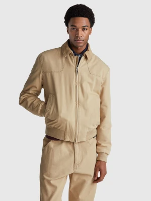 Benetton, Padded Jacket In Pure Cotton, Size: XS, Beige, Men United Colors of Benetton