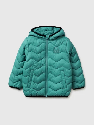 Benetton, Padded Jacket With Hood, Size: 116, Light Green, Kids United Colors of Benetton