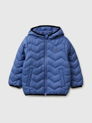 Benetton, Padded Jacket With Hood, Size: 116, Air Force Blue, Kids United Colors of Benetton
