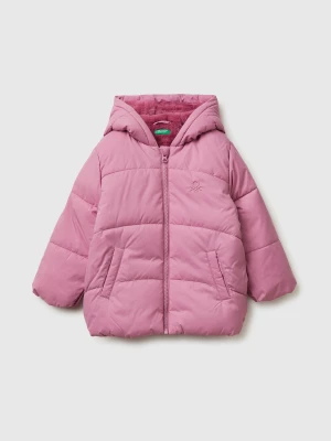 Zdjęcie produktu Benetton, Padded Jacket With Hood, Size: 116, Pink, Kids United Colors of Benetton