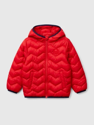 Benetton, Padded Jacket With Hood, size 116, Red, Kids United Colors of Benetton