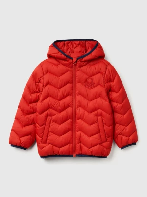 Benetton, Padded Jacket With Hood, size 116, Red, Kids United Colors of Benetton