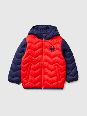 Benetton, Padded Jacket With Hood, Size: 116, Red, Kids United Colors of Benetton