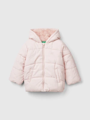 Benetton, Padded Jacket With Hood, size 116, Soft Pink, Kids United Colors of Benetton