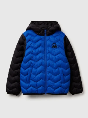 Benetton, Padded Jacket With Hood, Size: XL, Blue, Kids United Colors of Benetton